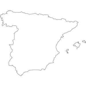 spain outline map - Polyvore