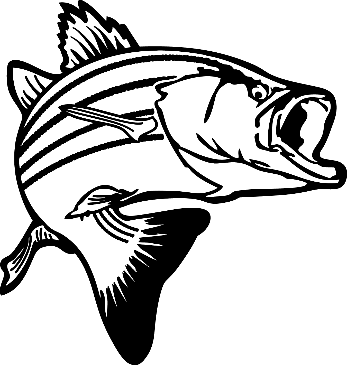 Largemouth Bass Outline - ClipArt Best