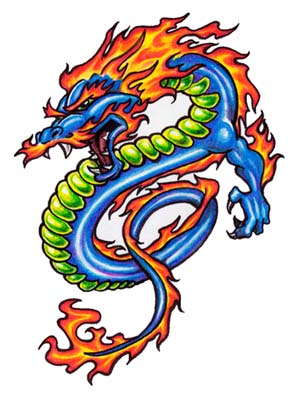 free dragon tattoo flash | Tribal Tattoos Design