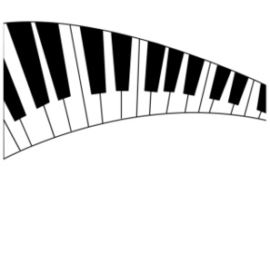 Wavy piano keyboard clipart green