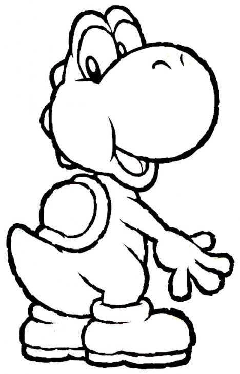 Pictures Of Yoshi To Color Page 1