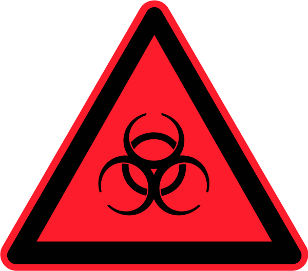 biological hazard chemical waste warning sign - vector Clip Art