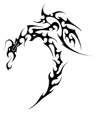 Black White Graphic Color Dragon Tattoos Part