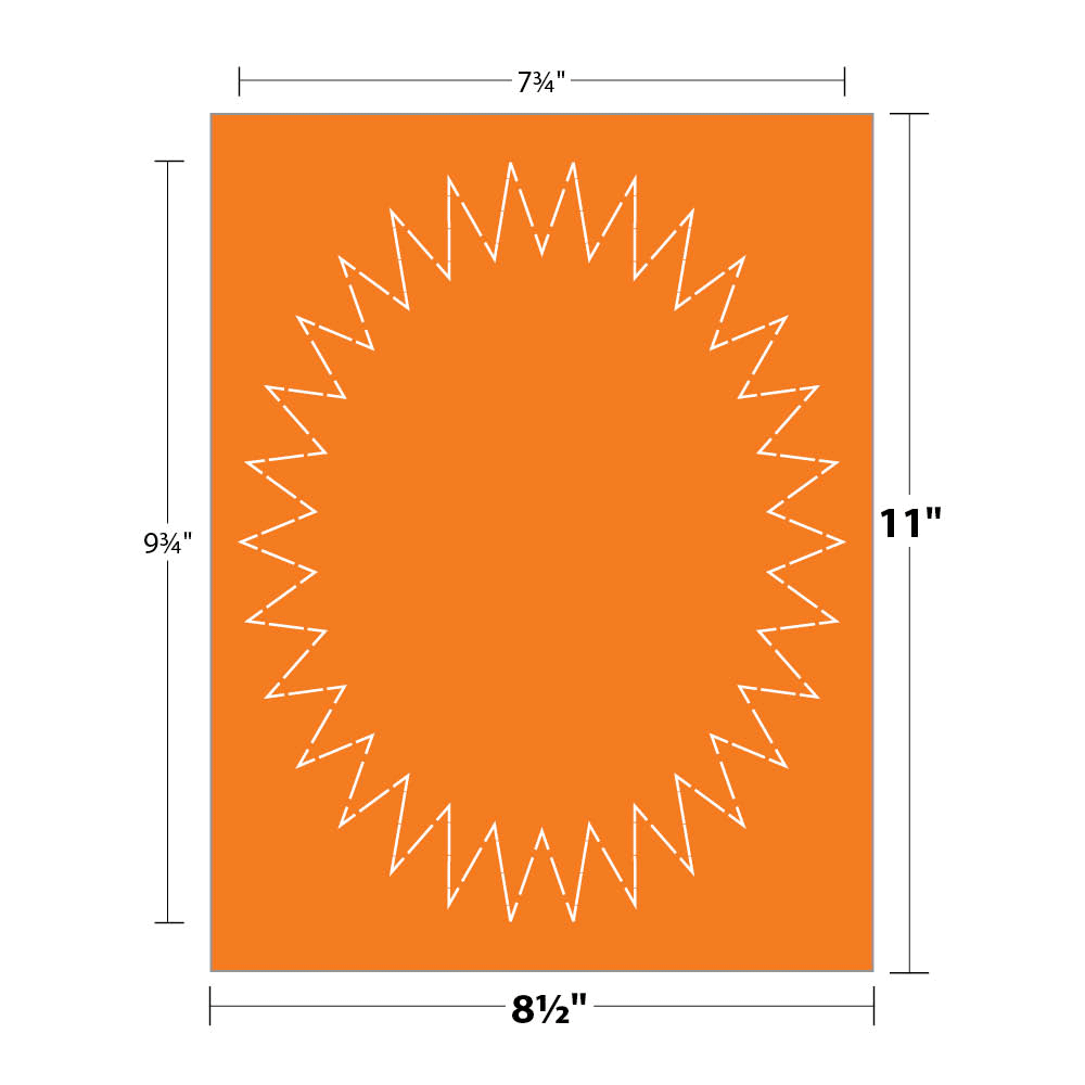 Printable Starburst Shape - Bittersweet - Cover | Blanks/