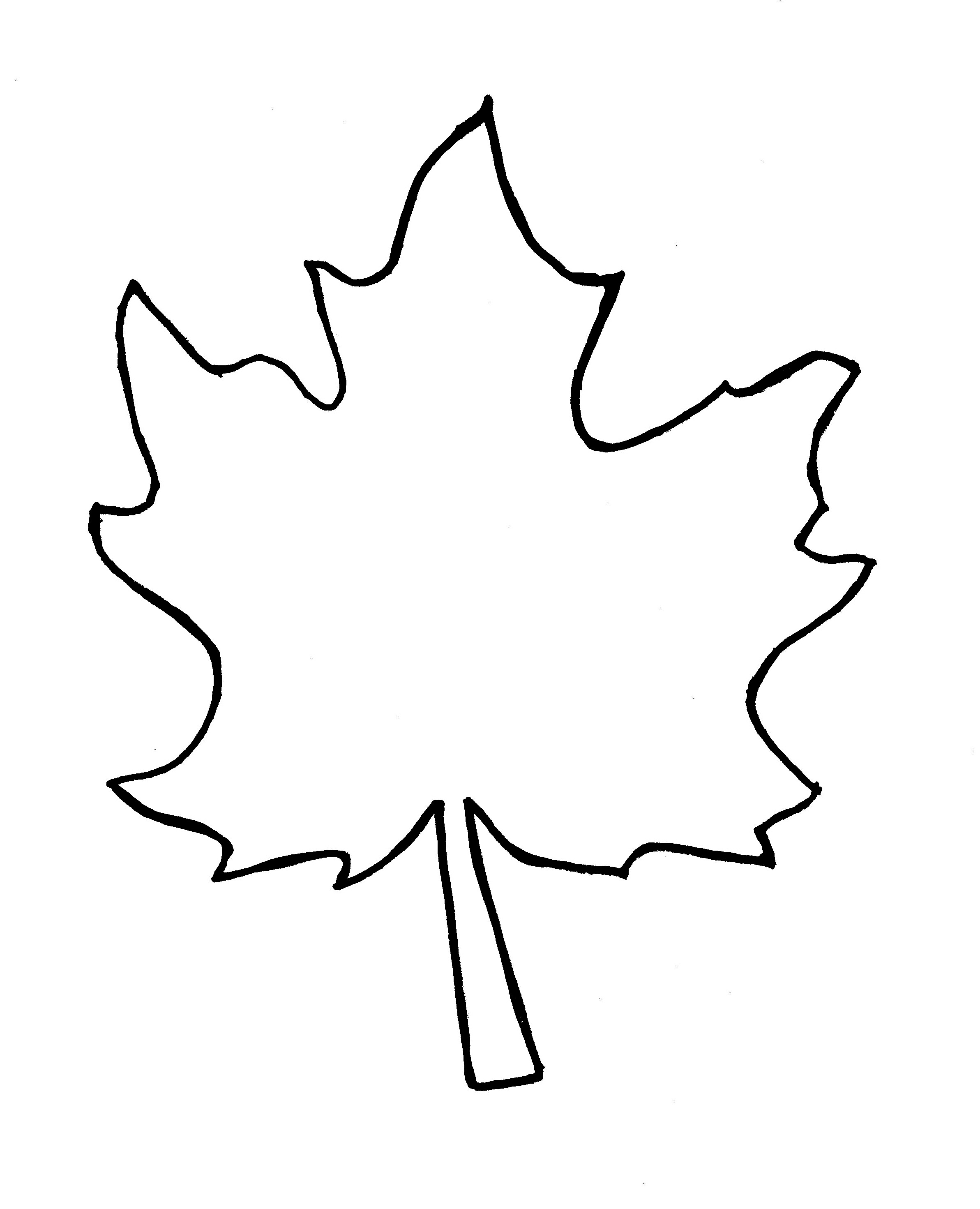 Fall Leaf Cut Out Template