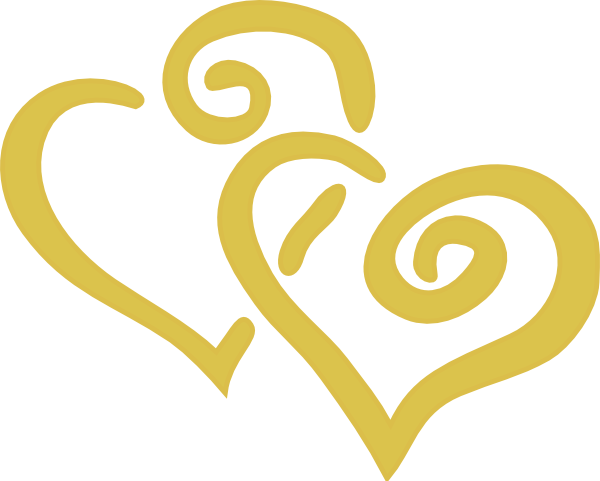 Gold Hearts clip art - vector clip art online, royalty free ...