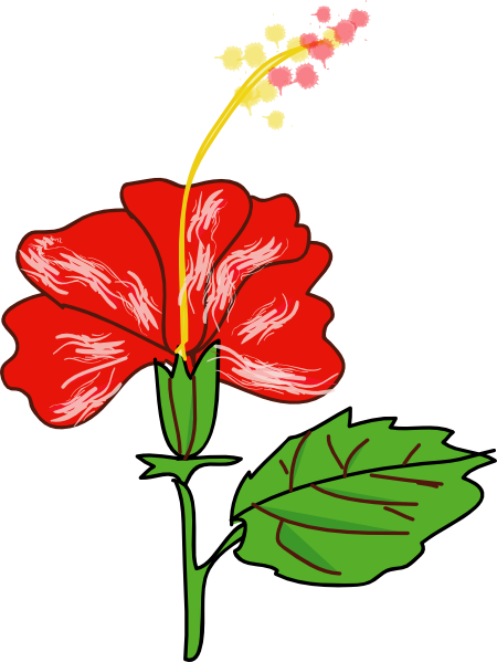 Flower Hibiscus clip art Free Vector