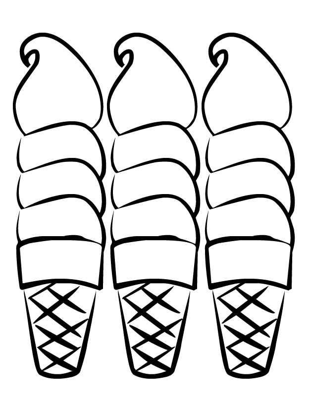 Ice Cream Cone Coloring Page - ClipArt Best