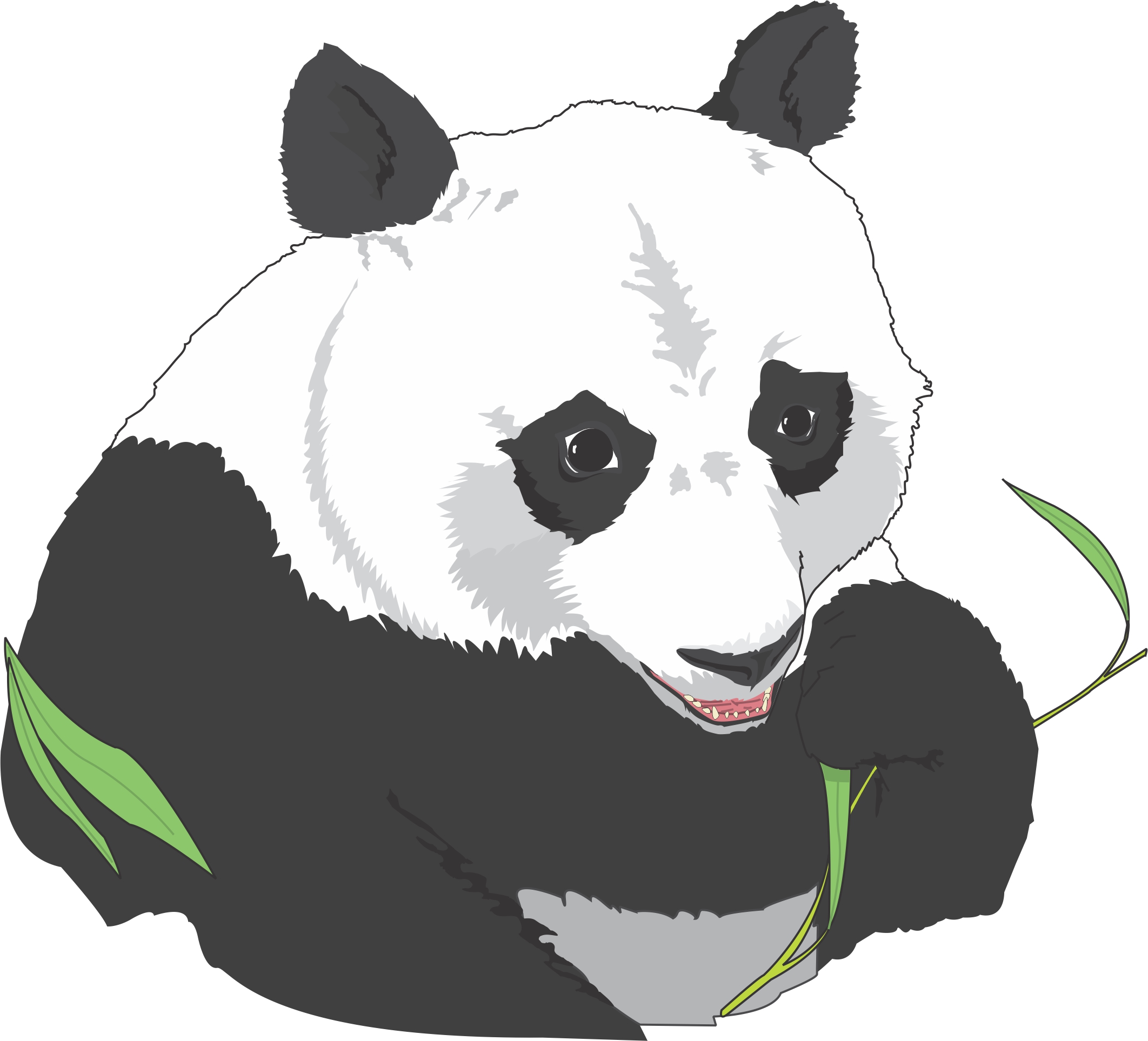 panda eating clipart - photo #30