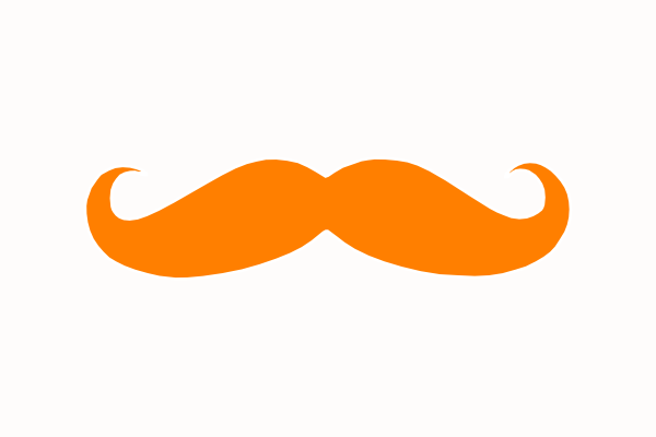Orange Mustache clip art - vector clip art online, royalty free ...