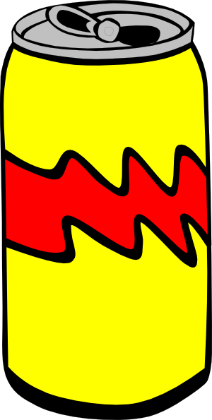 Yellow Pop Can clip art - vector clip art online, royalty free ...