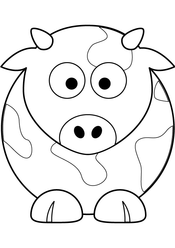 Cartoon Cow Coloring Pages ClipArt Best