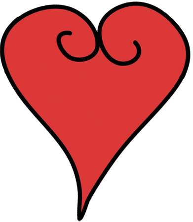 Clipart Red Heart Spiral, Echo's Free Heart Clipart of Red Hearts