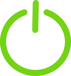 Green Power Button clip art - vector clip art online, royalty free ...