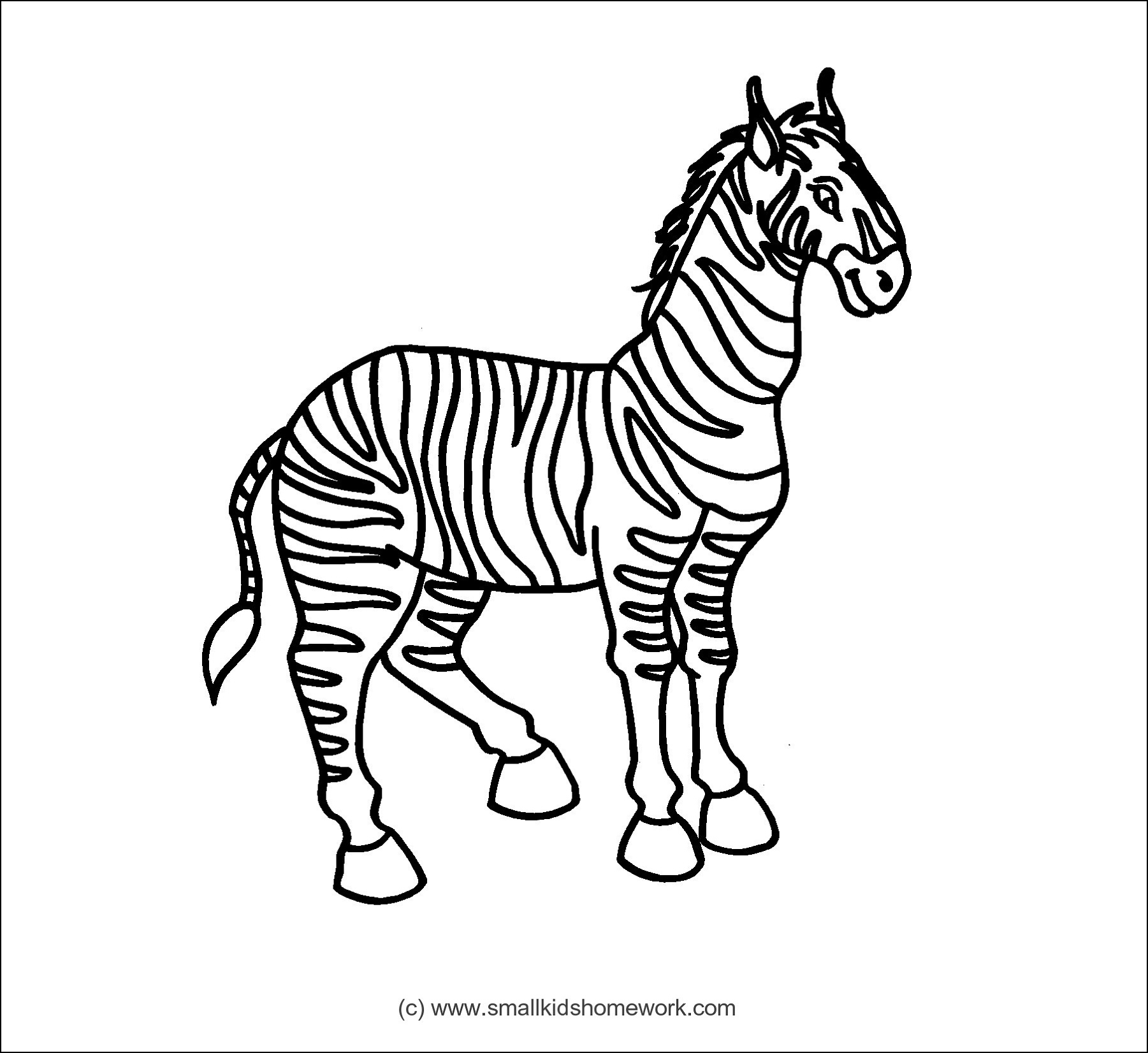 zebra outline clip art - photo #37