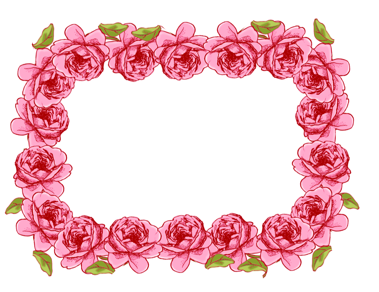 free faux vintage roses frame and borders png – Rosenrahmen png ...