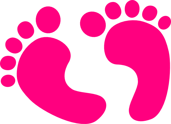 Pink Baby Feet clip art - vector clip art online, royalty free ...
