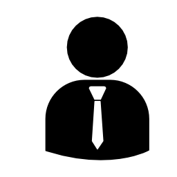 Business person silhouette wearing tie vector icon | Free People icons