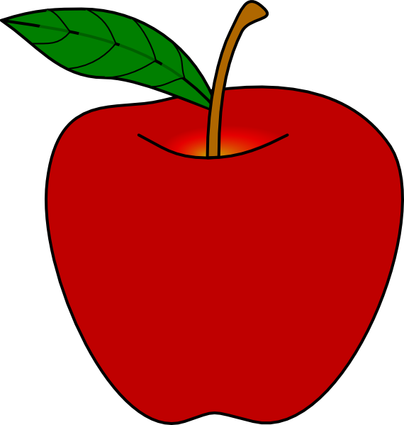 Red Apple Clip Art - vector clip art online, royalty ...