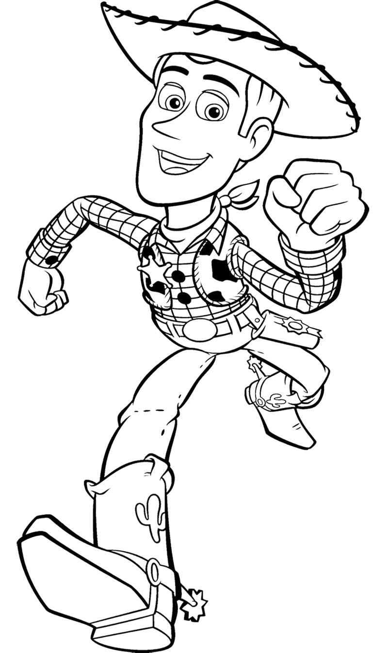 Toy Story Coloring Pages : Toy Story Woody Runs Fast ...