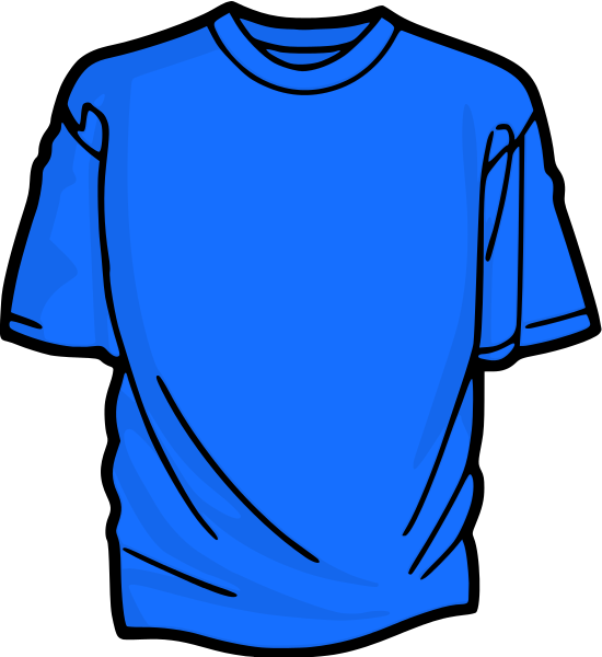 Blue t shirt clip art