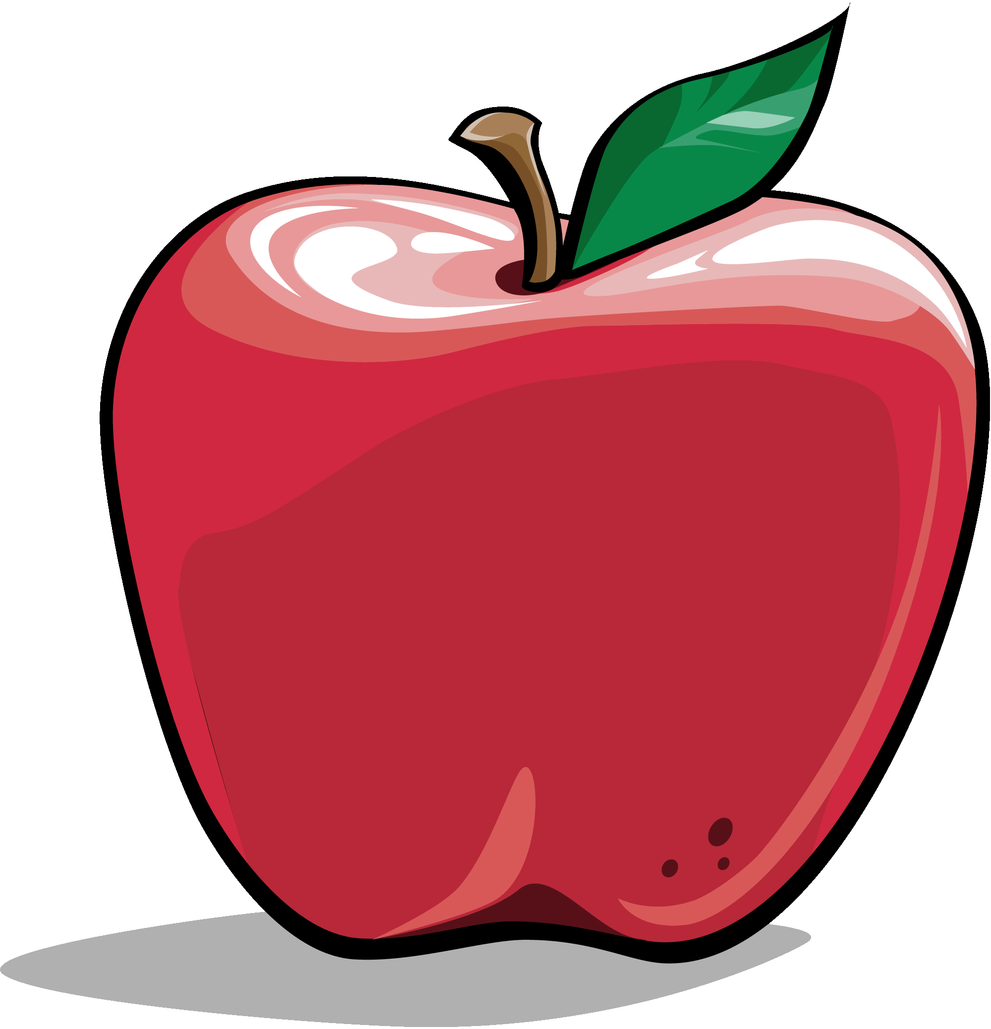Red school apple clipart
