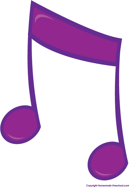 Purple Music Notes Clipart