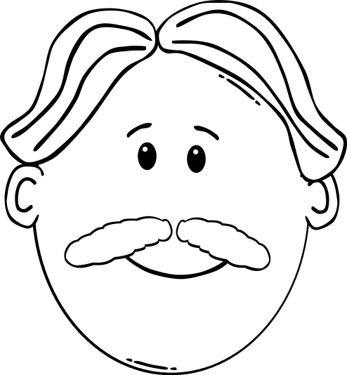 A man with a mustache clipart