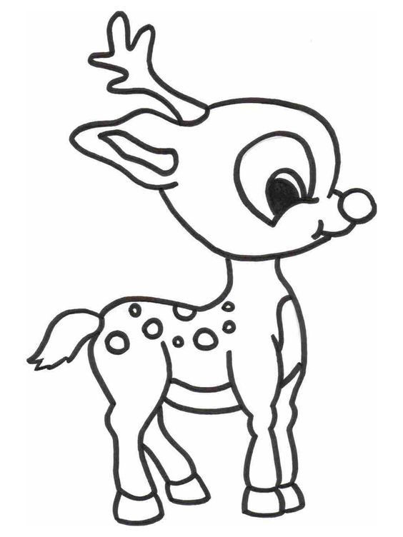 Coloring, Cute coloring pages and Deer