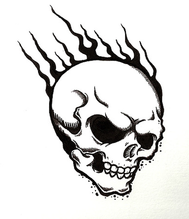 tattoo skull flames clipart best tattoo skull flames clipart best