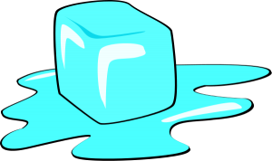 Ice cube melting clipart