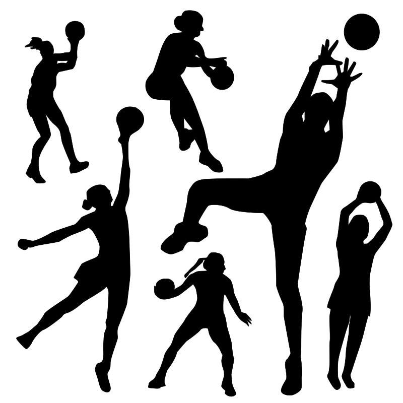 Clipart - Netball silhouette