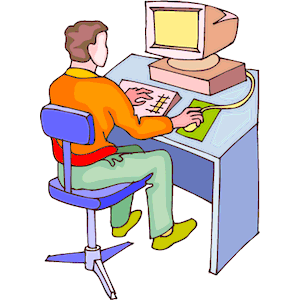 People using computer clipart