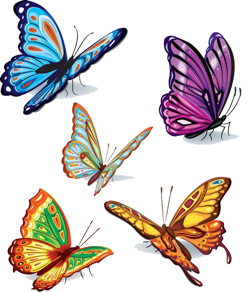 Butterflies Vector PNG Image | PNG Mart