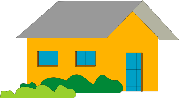 Orange Cartoon Home Clip Art - vector clip art online ...