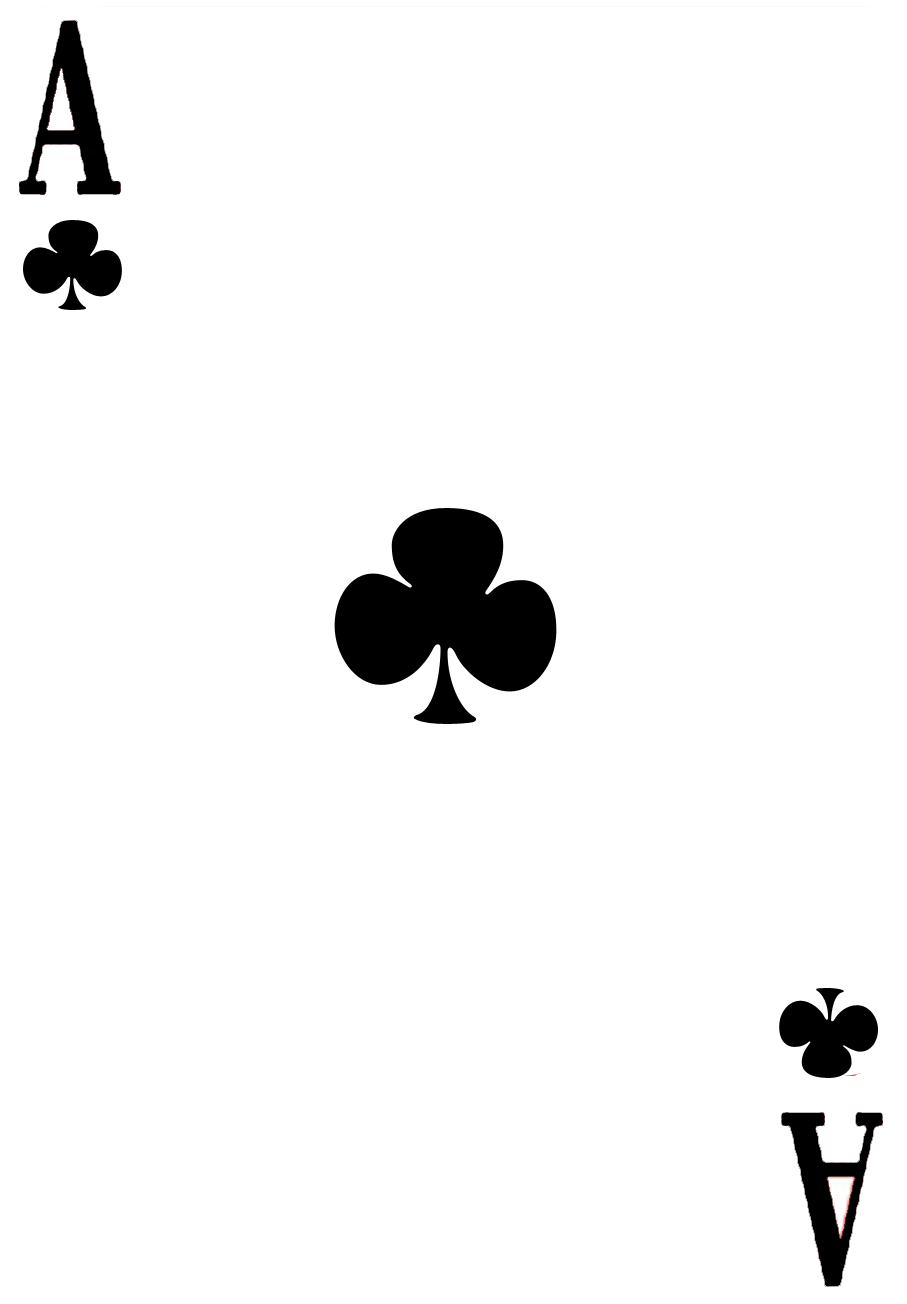 Ace playing card clipart