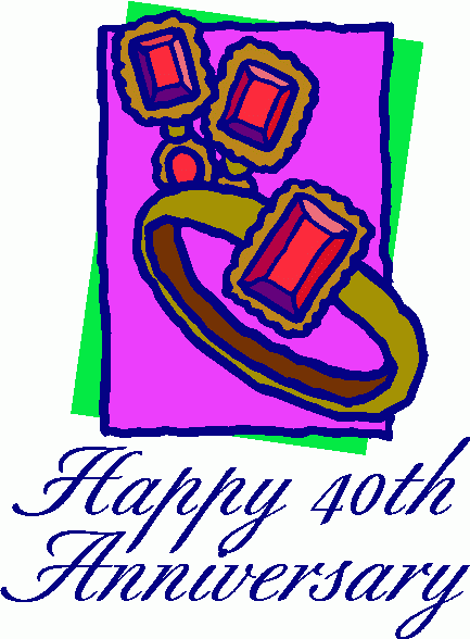 Happy 40th Anniversary Clipart