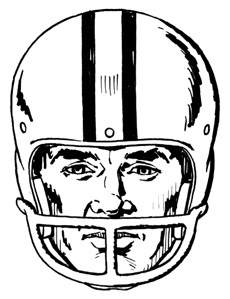 football helmet drawing front view