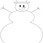 blank snowman coloring pages best photos of large snowman template ...