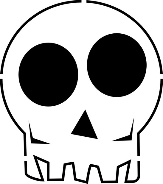 Skull And Cross Bones Stencil Clipart - Free to use Clip Art Resource