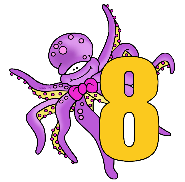 Free Numbers Clip Art by Phillip Martin, Number 8