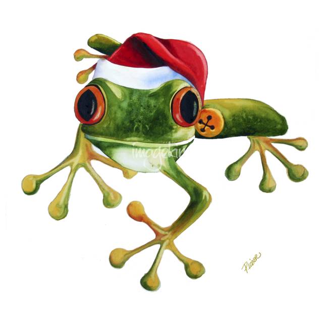 Tree Frog Christmas by Peg Lozier