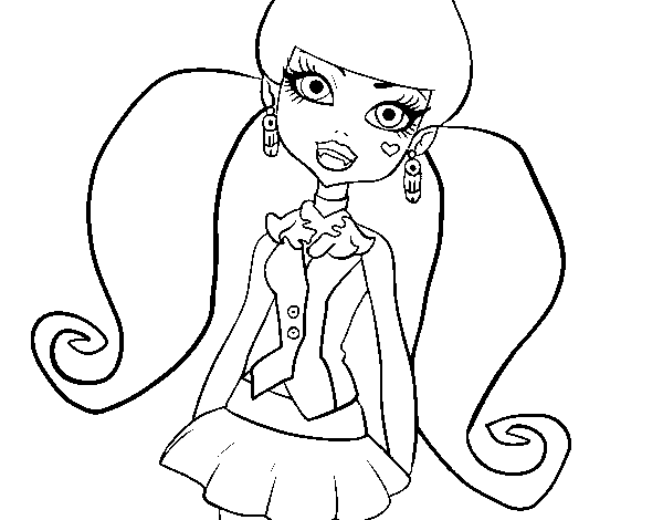 Monster High Draculaura coloring page - Coloringcrew.com