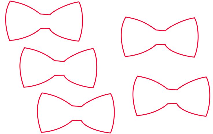 Bow ties photo booths clipart template