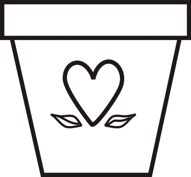 Printable Flower Pot Coloring Page - Google Twit