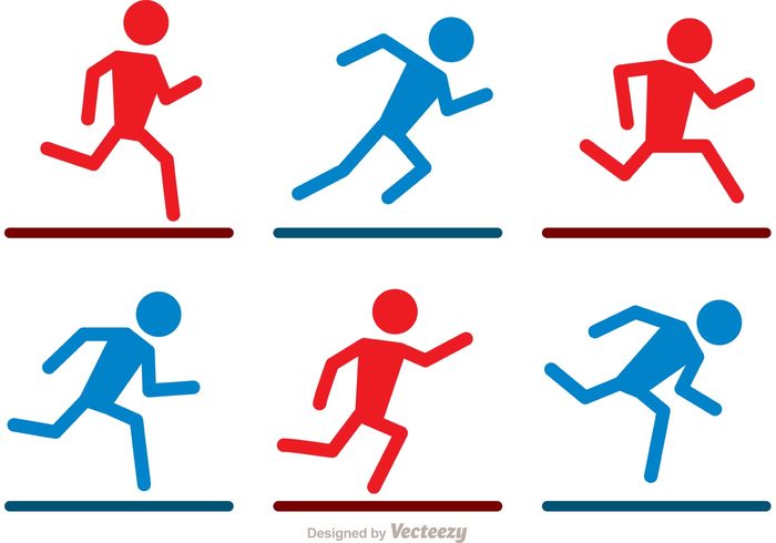 Running Stick Figure Icons Vector Pack - Download Free Vector Art ...