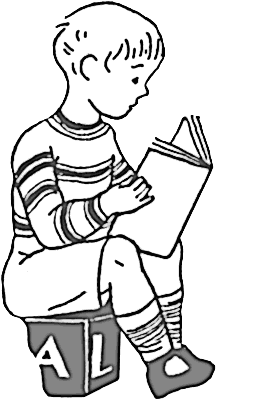 Clipart reading black and white