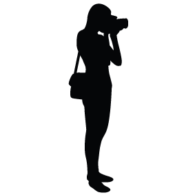 Female Photographer Silhouette | Silhouette of Female Photographer