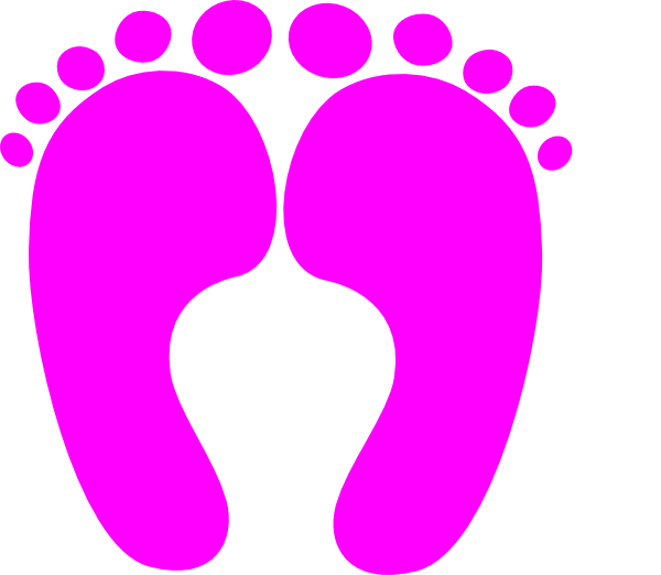 Pink Happy Feet Clip Art - vector clip art online ...