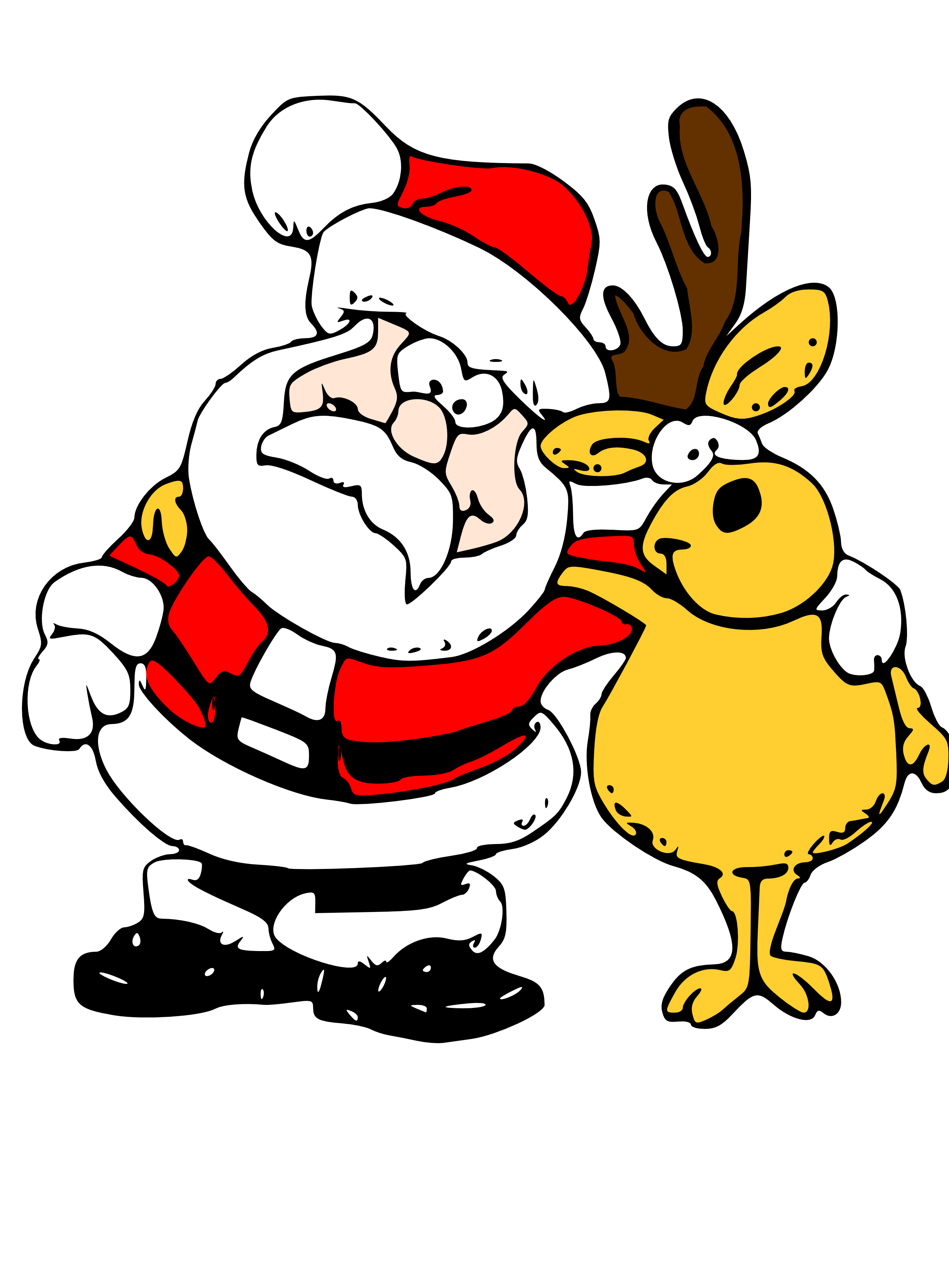 santa and reindeer christmas xmas SVG
